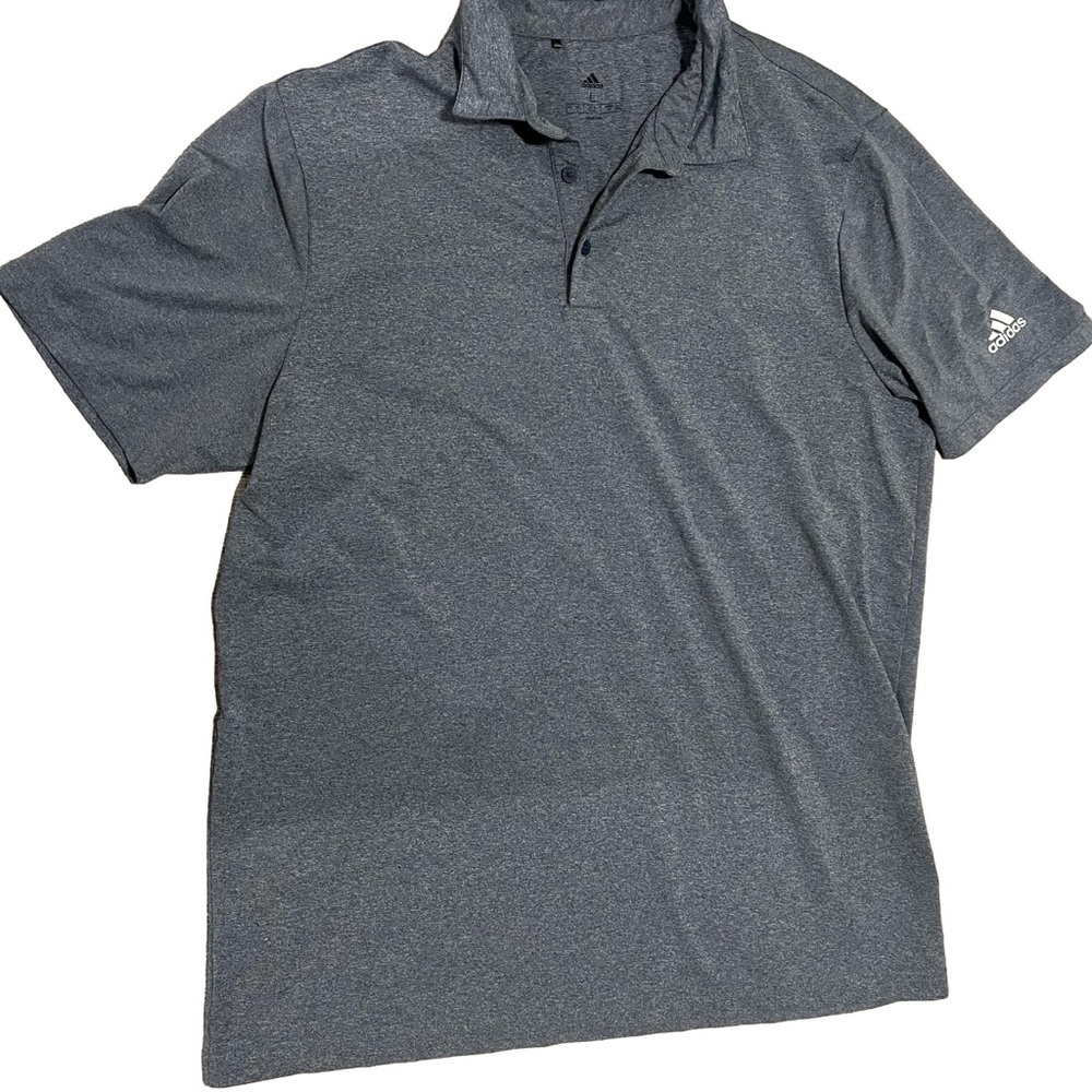 Adidas Men's Gray Polo Shirt Size Large